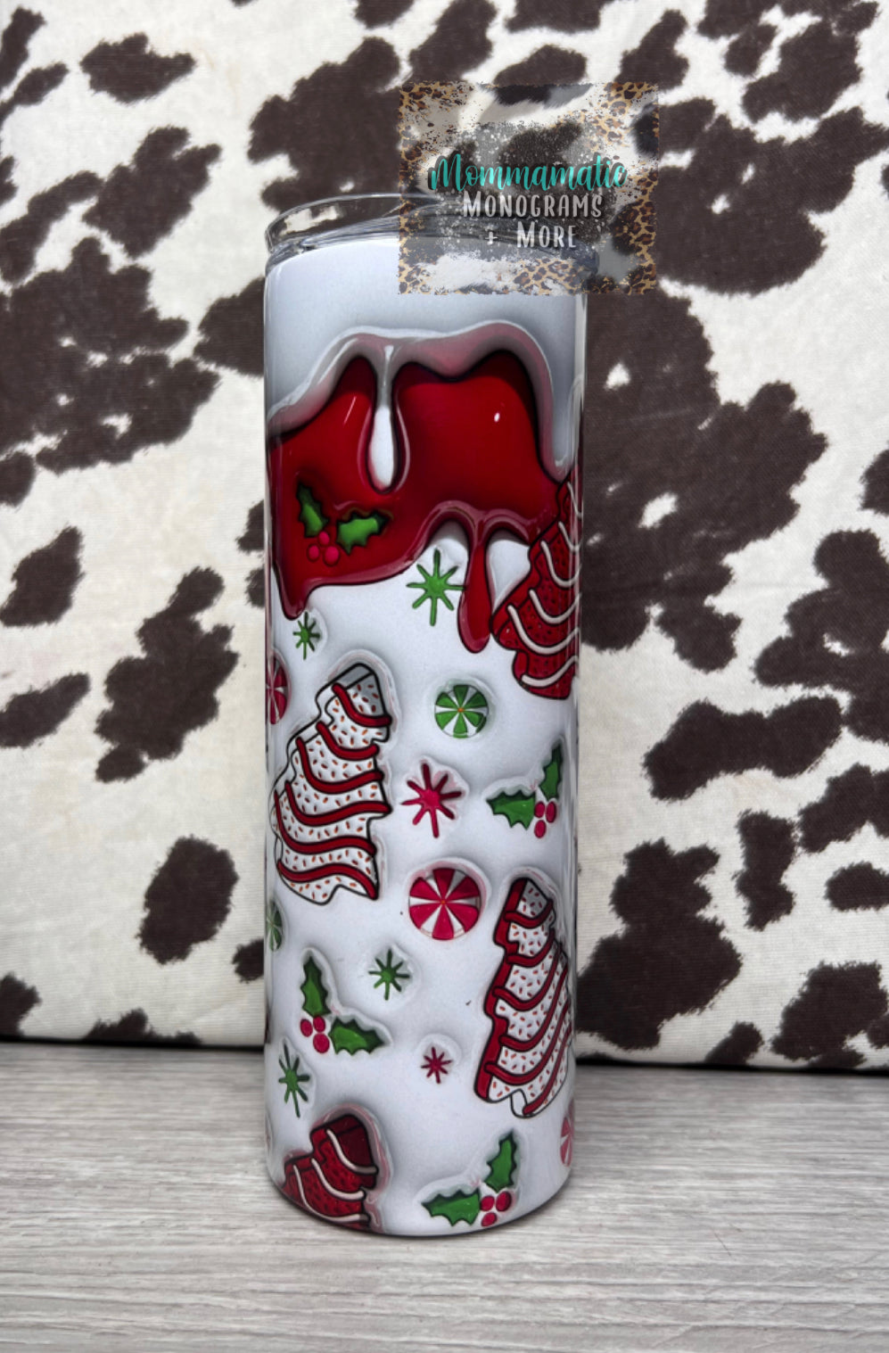 Puffy Christmas Tree Cakes Tumbler