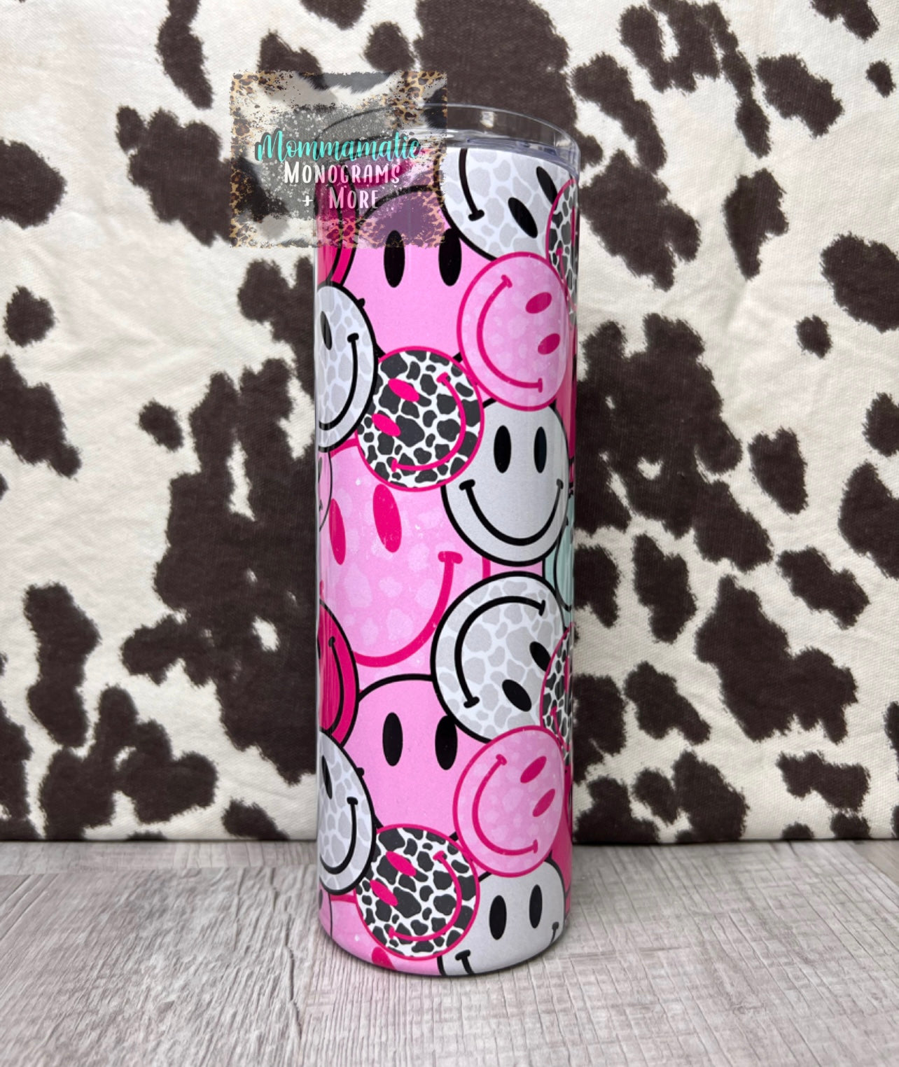 Hot Pink Mama Smiley Tumbler