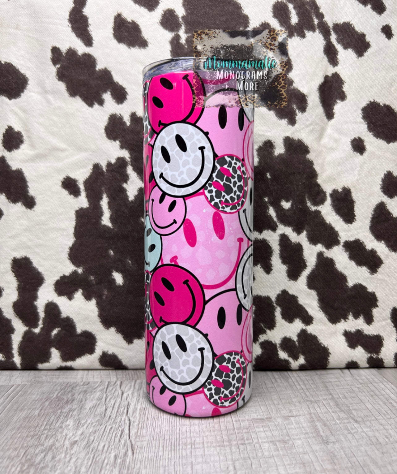 Hot Pink Mama Smiley Tumbler
