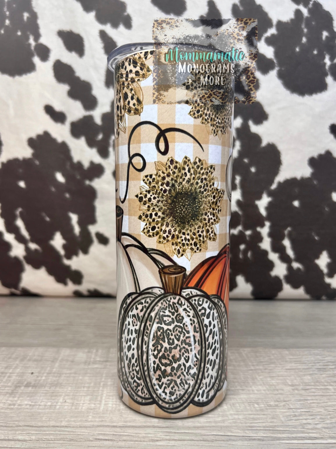 Plaid Pumpkin Tumbler