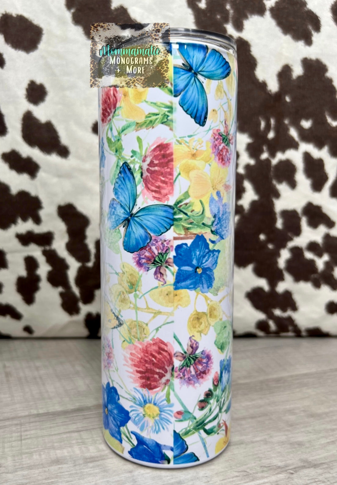 Floral Cow Tumbler