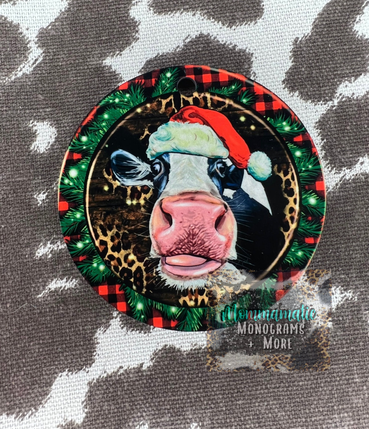 Christmas Cow Ornament