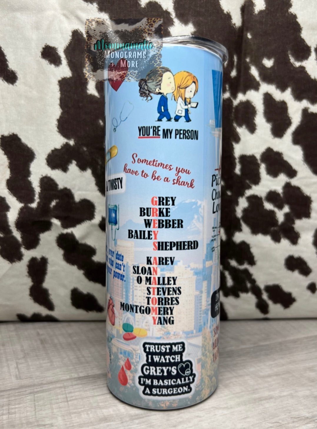 Grey's Anatomy Tumbler