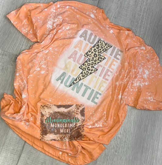 Leopard Lightning Bolt Auntie Tee