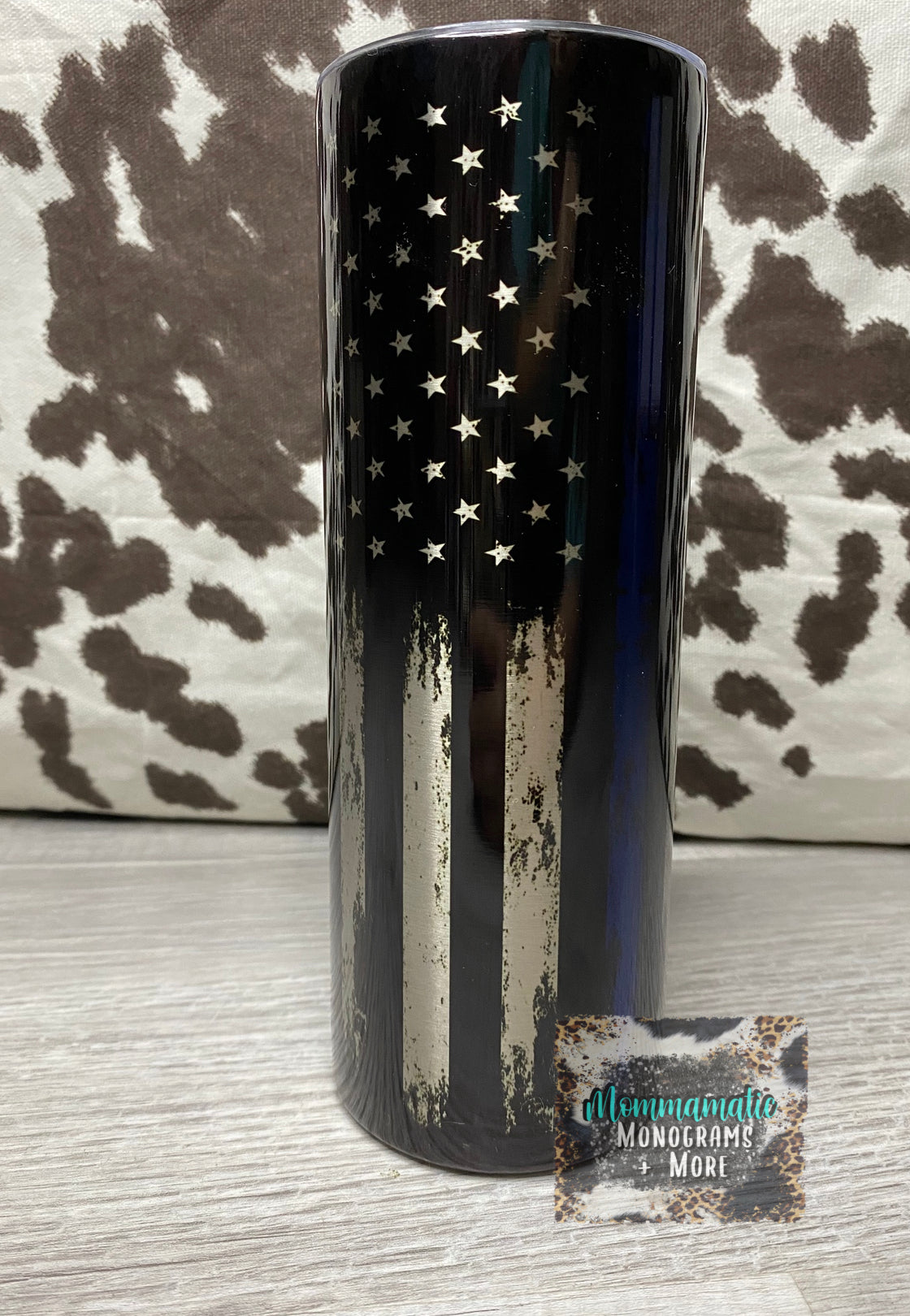 Stainless Back The Blue Tumbler