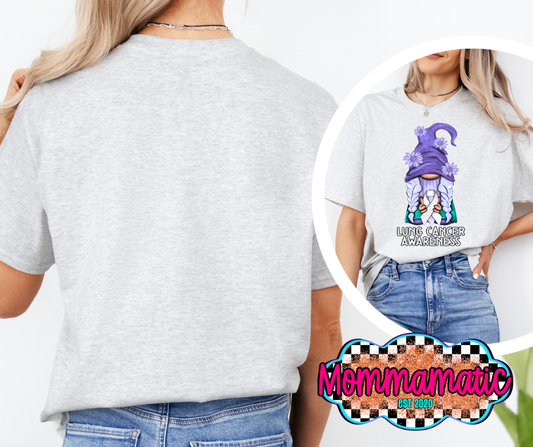 Lung Cancer Awareness Gnome Tee