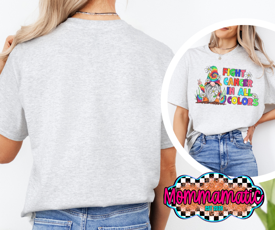 Fight Cancer In Every Color Gnome Tee