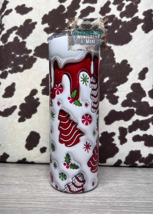 Puffy Christmas Tree Cakes Tumbler