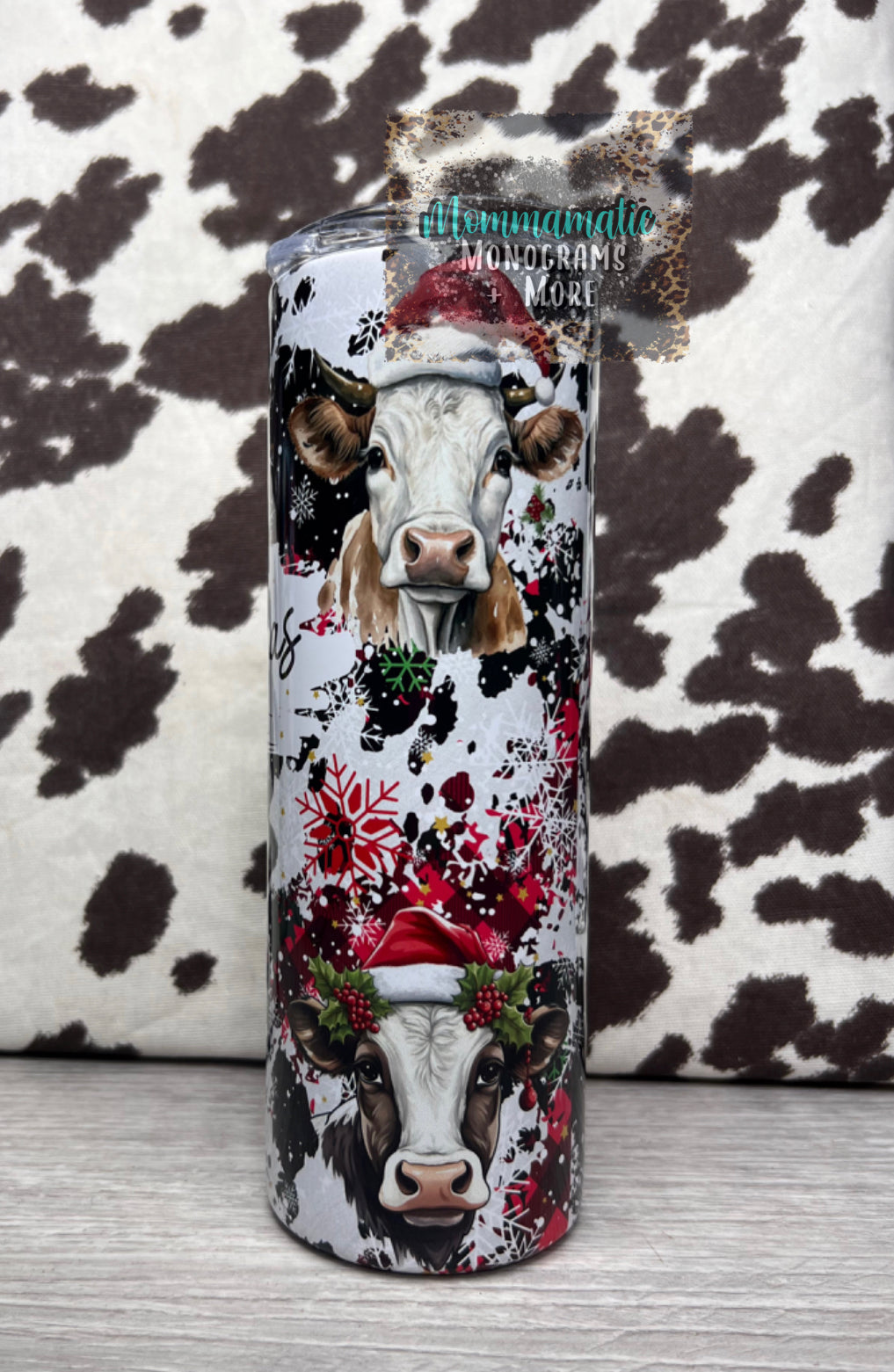 Merry Christmas - Cow Version Tumbler