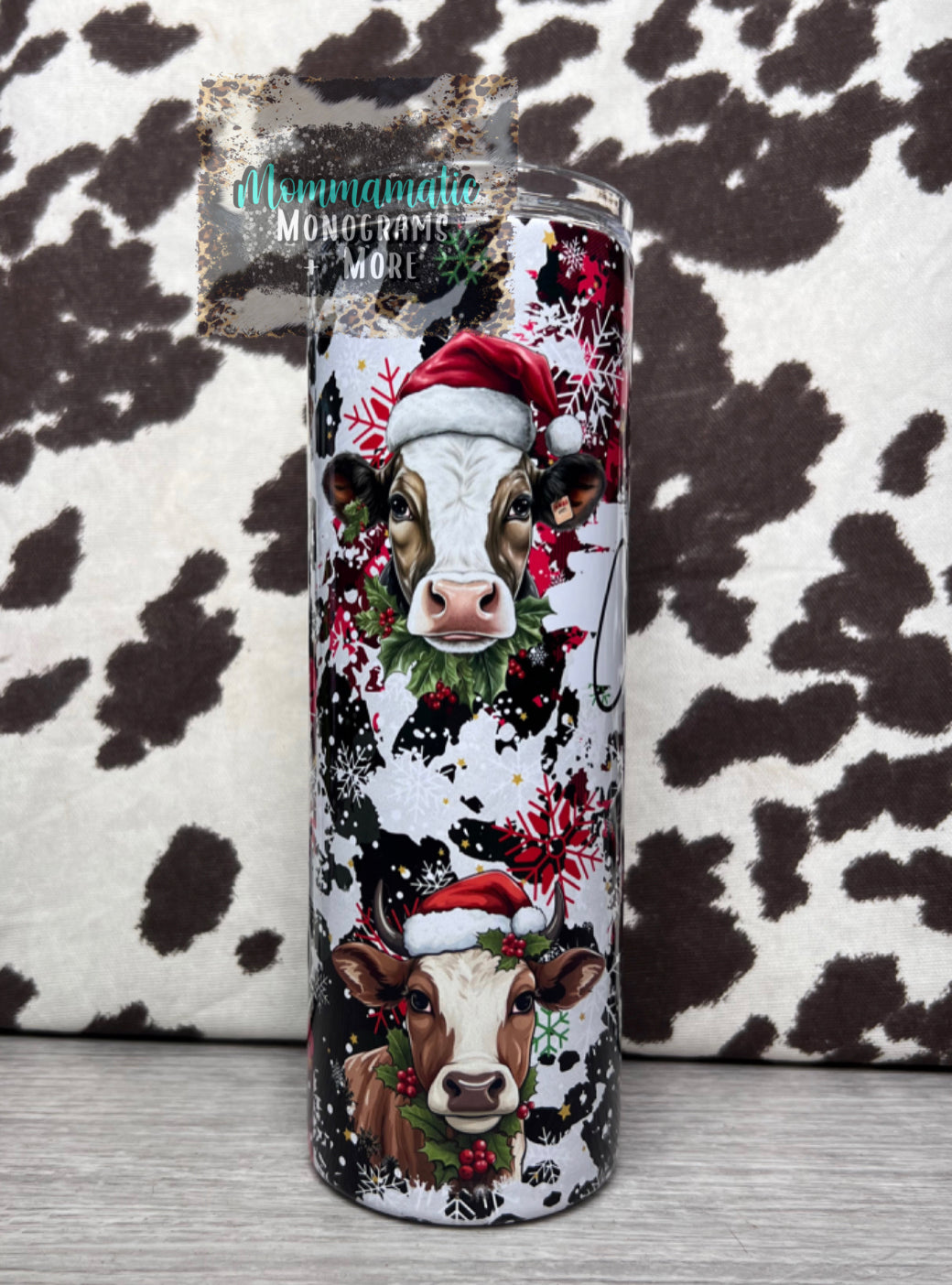 Merry Christmas - Cow Version Tumbler