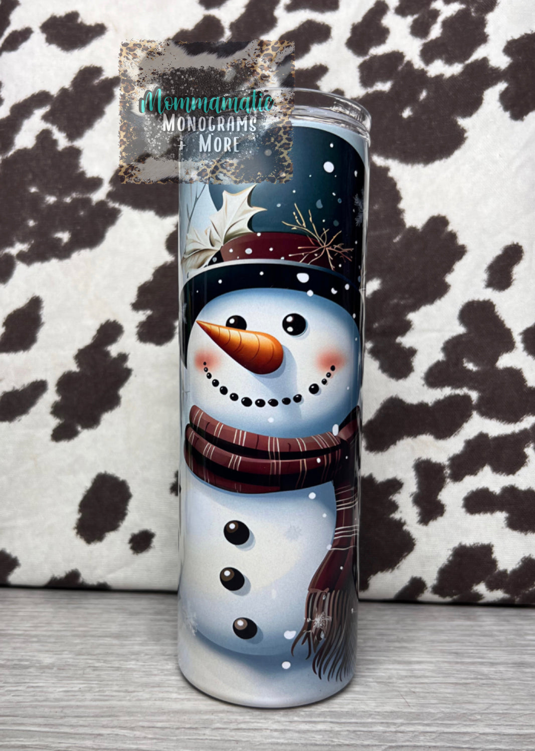 Black Snowman Tumbler