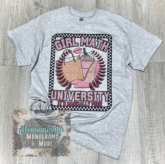 Girl Math University Tee