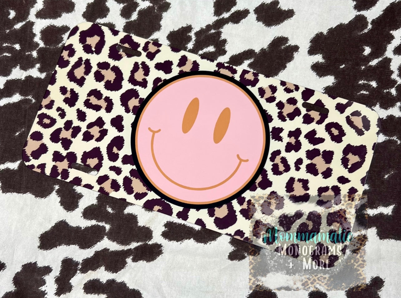 Cheetah Smiley License Plate