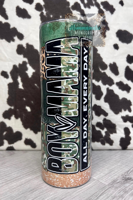 Boy Mama All Day Every Day Tumbler