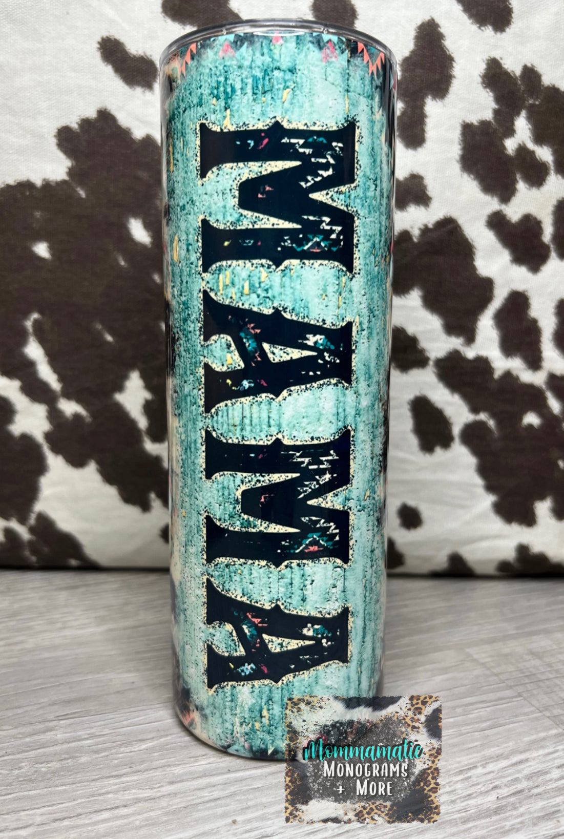 Cowhide + Aztec Mama Tumbler
