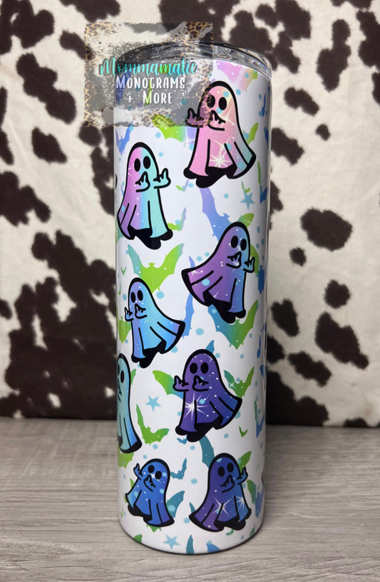 Middle Finger Ghost Tumbler