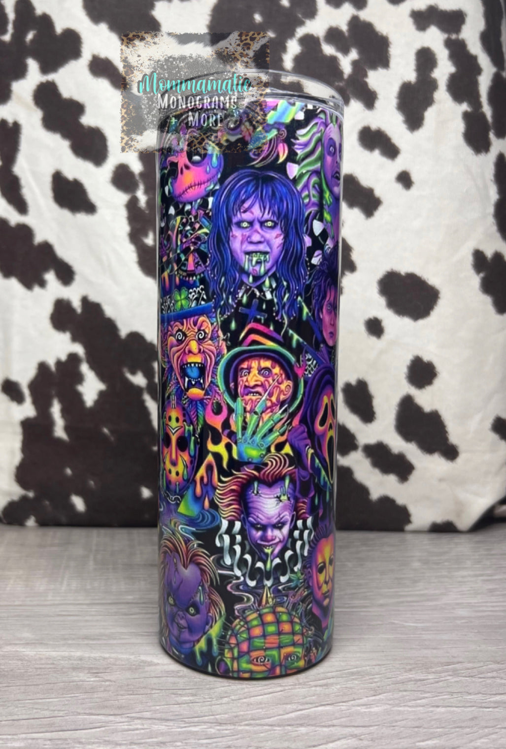 Neon Horror Tumbler