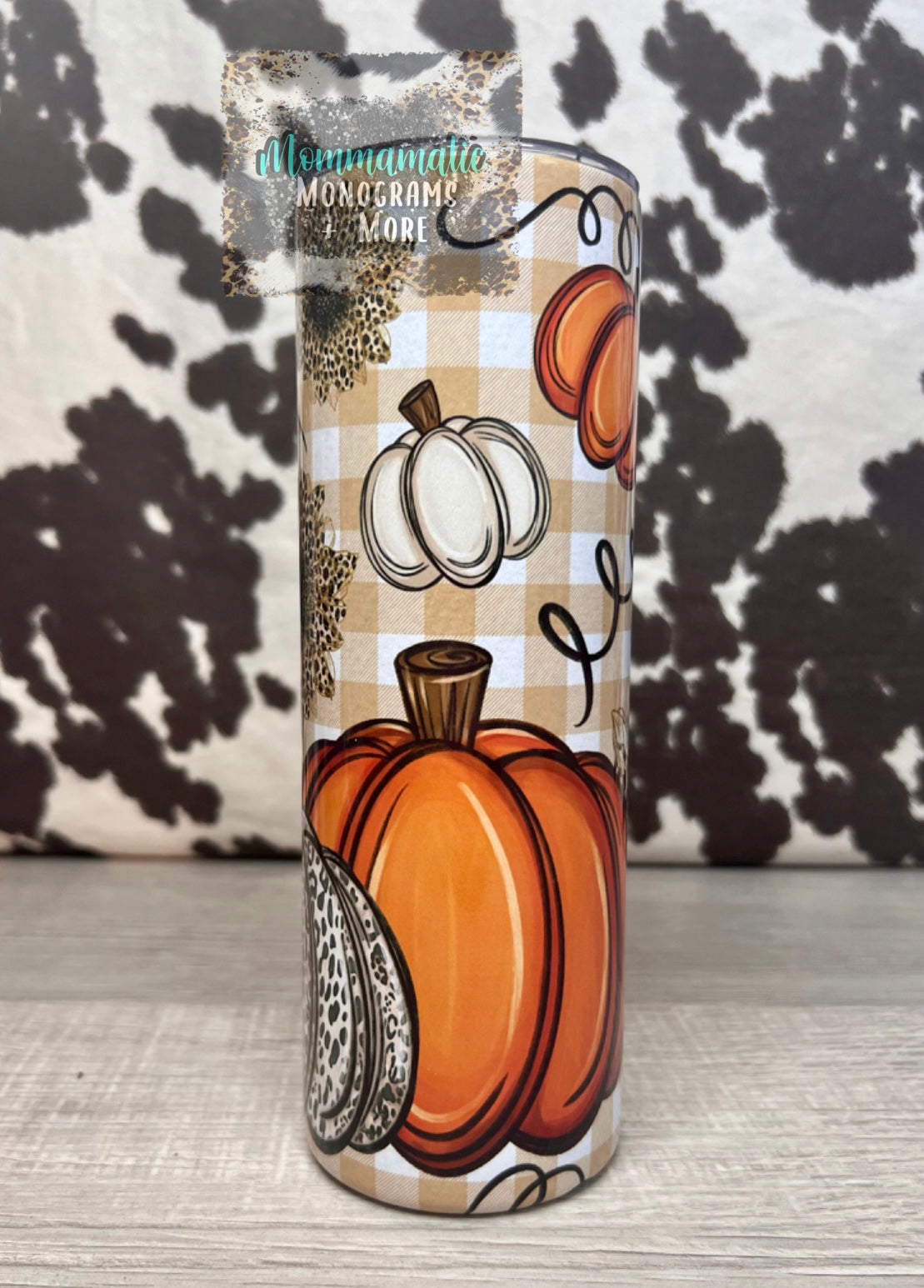 Plaid Pumpkin Tumbler