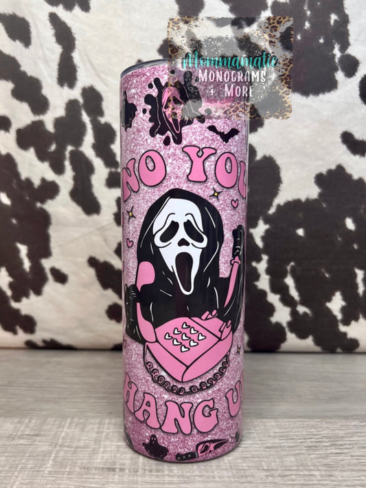 Glitter Ghostface Tumbler