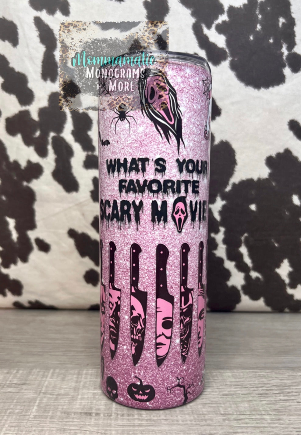 Glitter Ghostface Tumbler