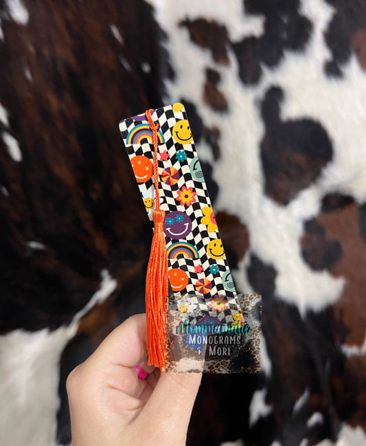 Retro Checkered Bookmark