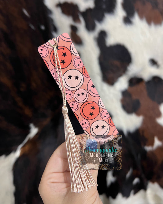 Mauve Happy Bookmark
