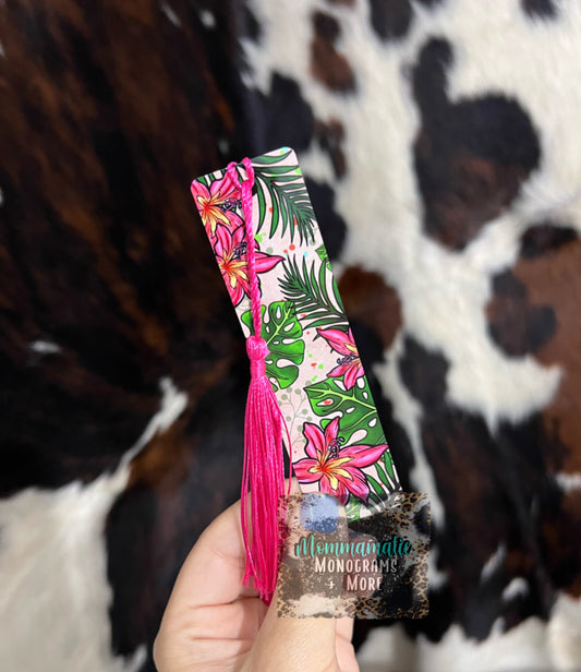 Hot Pink Tropic Bookmark