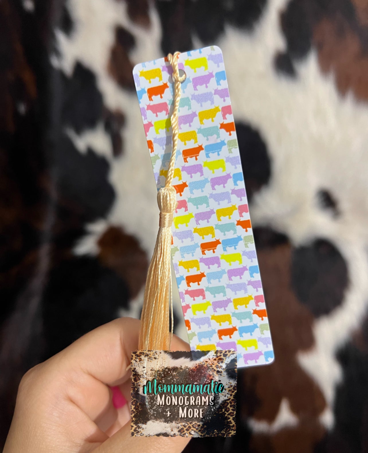 Colorful Cow Bookmark
