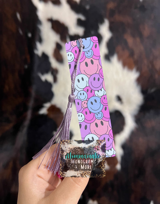 Purple Happy Bookmark