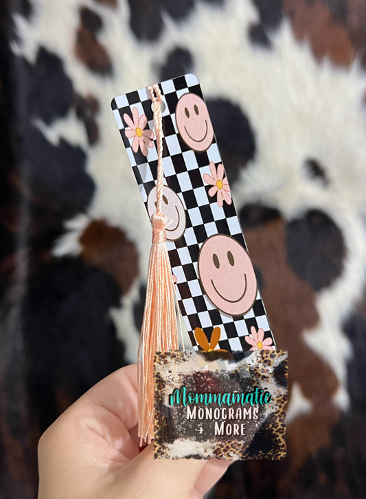 Happy Checkered Bookmark