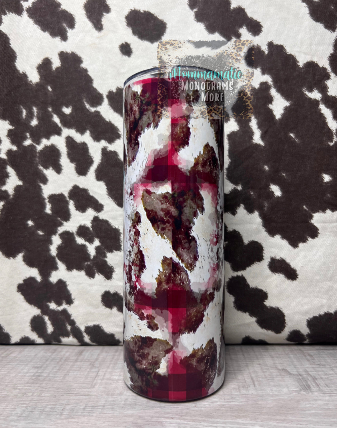 Cow Print Christmas Tumbler
