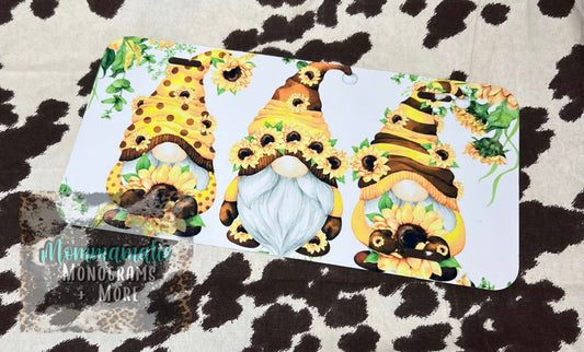 Sunflower Gnome License Plate