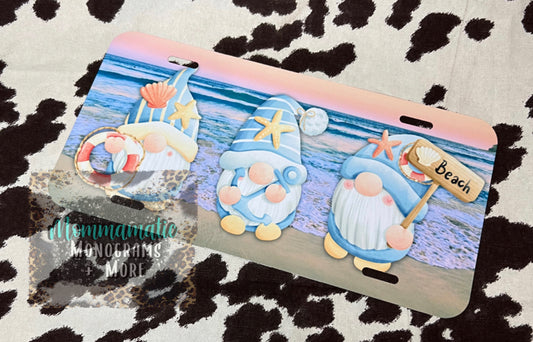 Beach Gnome License Plate