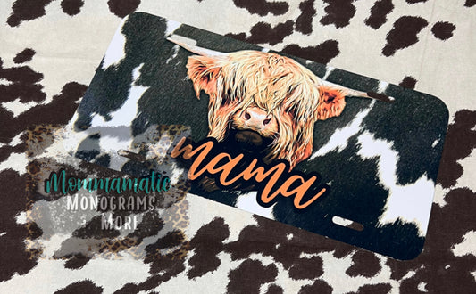 Highland Mama License Plate