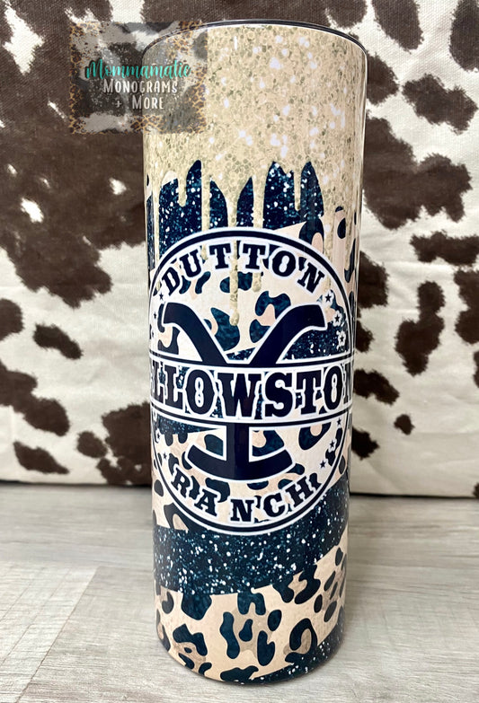 Yellowstone - Drip Glitter Tumbler