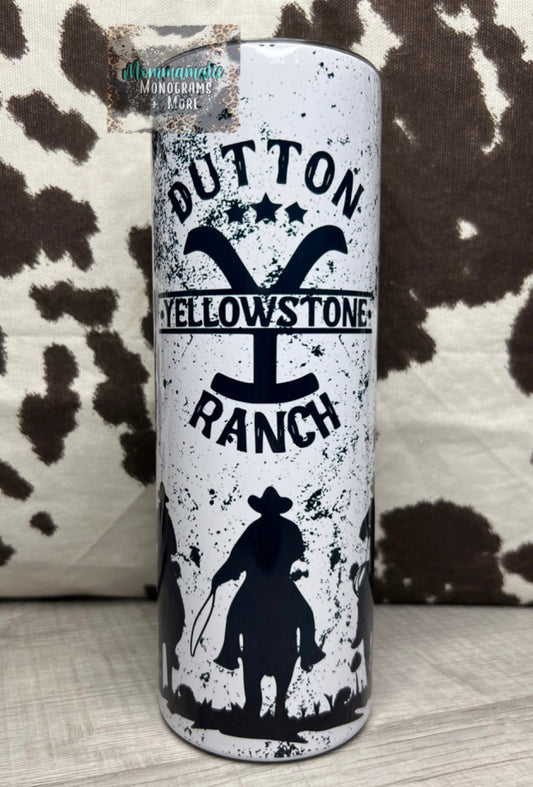 Yellowstone Dutton Ranch B+W Tumbler