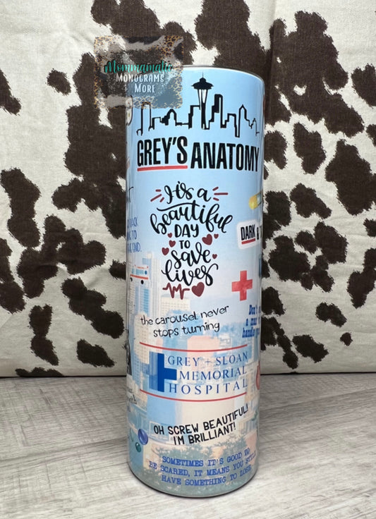 Grey's Anatomy Tumbler