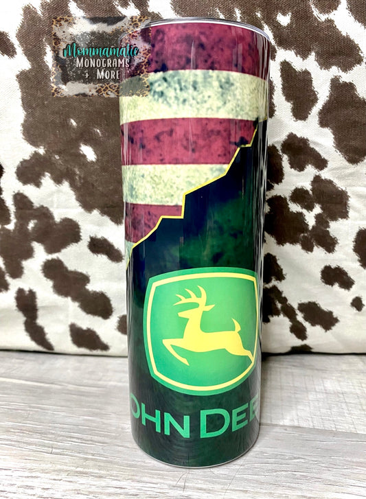 John Deere + American Flag Tumbler