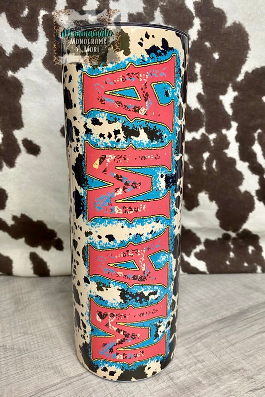 Cowhide + Aztec Mama Tumbler