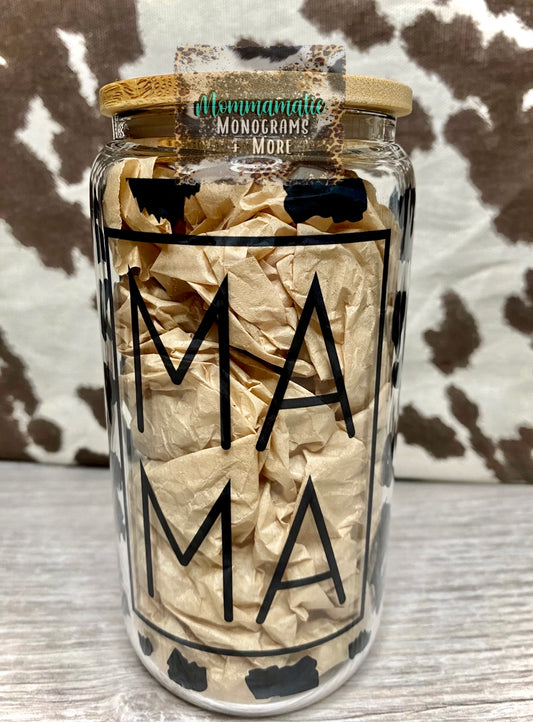 Cheetah Print Mama Libbey Glass