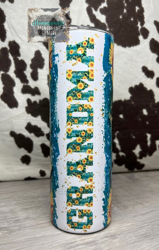Sunflower Grandma Tumbler