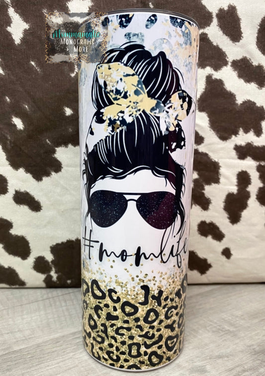 Mom Life - Cheetah + Cow Tumbler