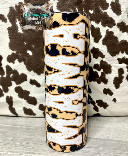Mama Leopard + Cow Tumbler