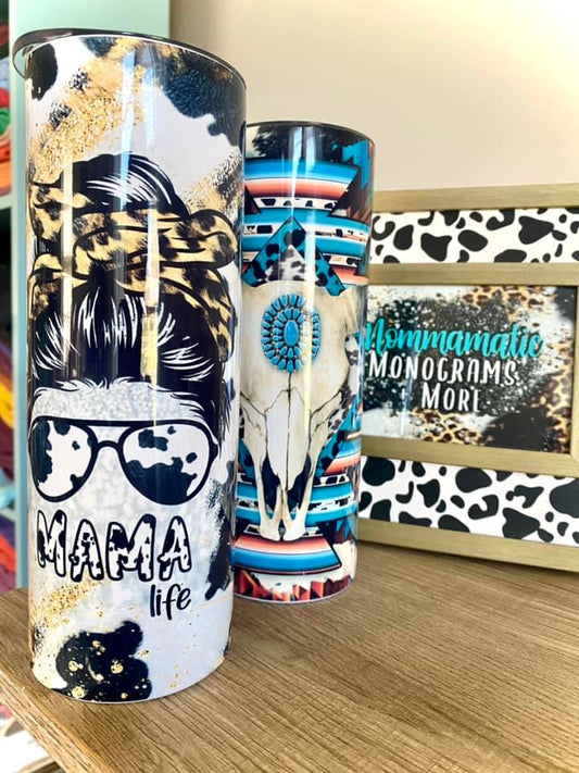 Mama Life + Bullskull/Aztec Tumbler